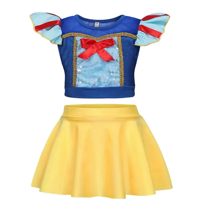 ديزني الأميرة ملابس السباحة الفتيات سندريلا ميكي تأثيري بحر طفل الصيف أزياء قطعتين ملابس السباحة مجموعة 2-9Yrs