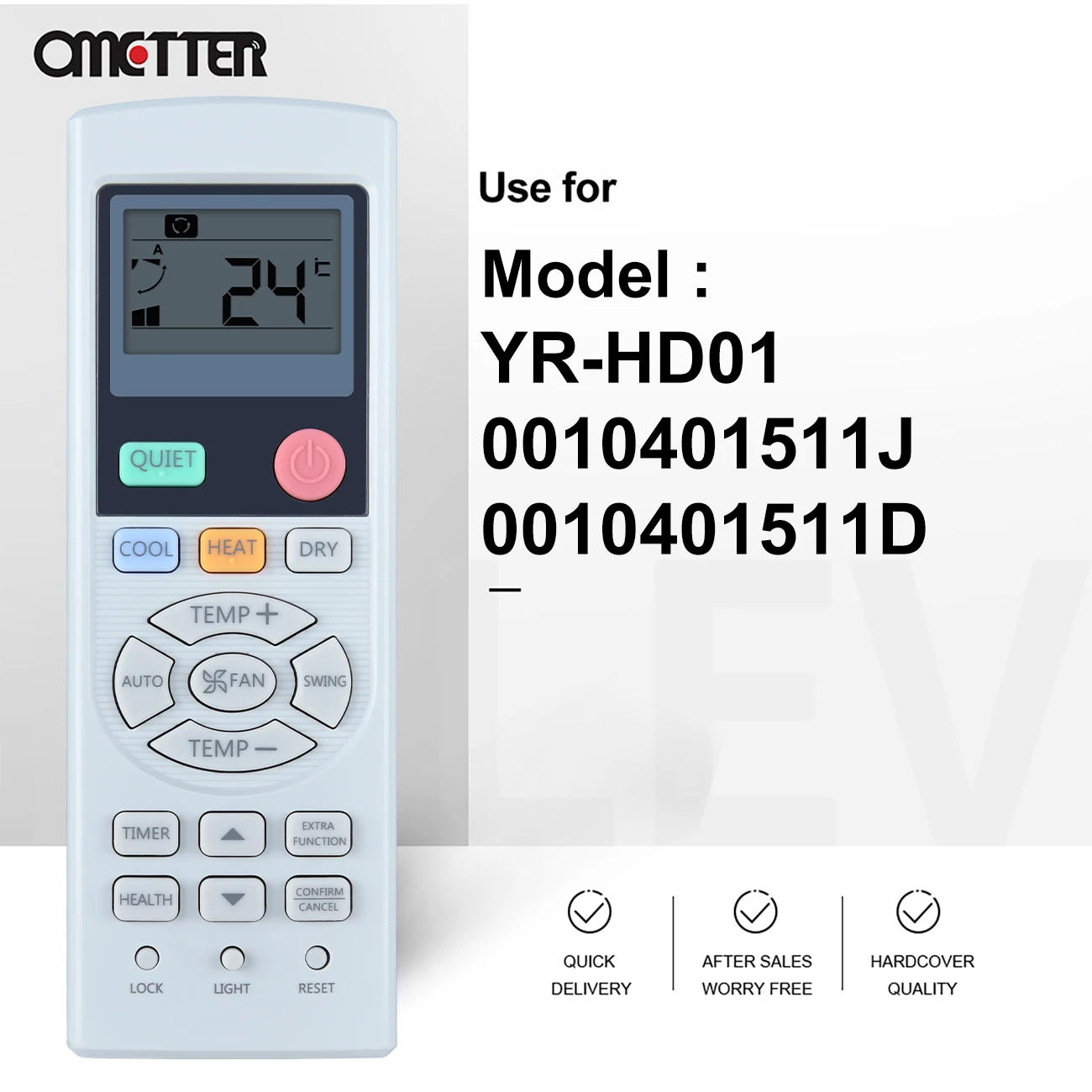 NEW Original Air Conditioner Remote Control For Haier YR-HD01 YL-HD02 YL-HD03 YL-HD04 YR-HD05 YR-HD06 0010401511J Cool and Heat