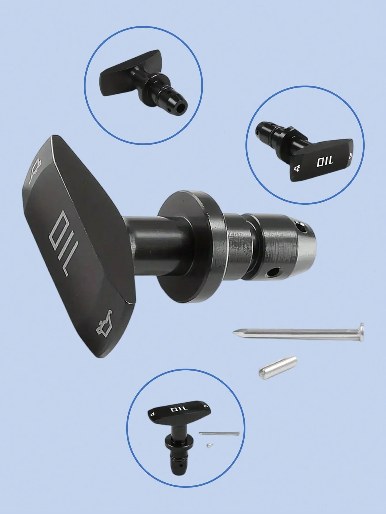 알루미늄 오일 딥스틱 핸들 (포드 GT V8 GT500 1999-2011), 블랙 매트 마감, 맞춤형 엔진 업그레이드 부품, 쉬운 설치, 스타일리시