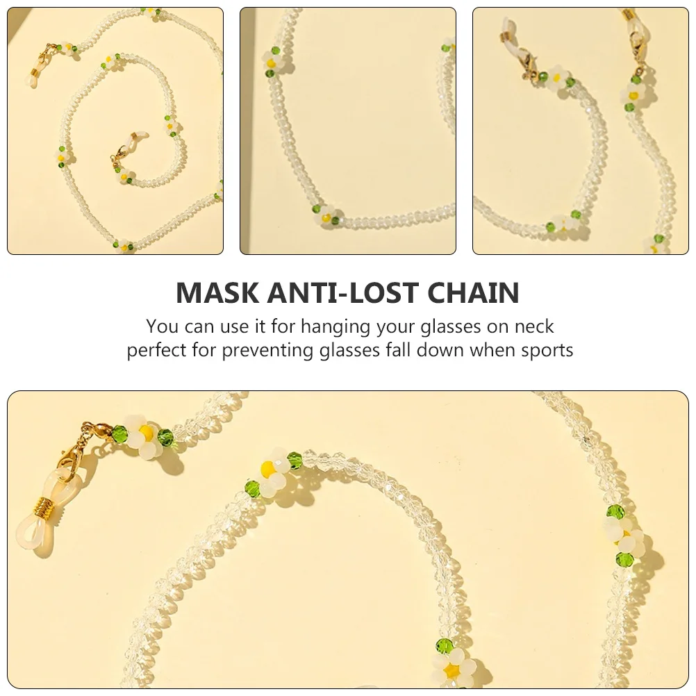 

1pc Glasses Chain Eyeglasses Anti-lost White Stylish Necklace Sweater Hanging Delicate Strong
