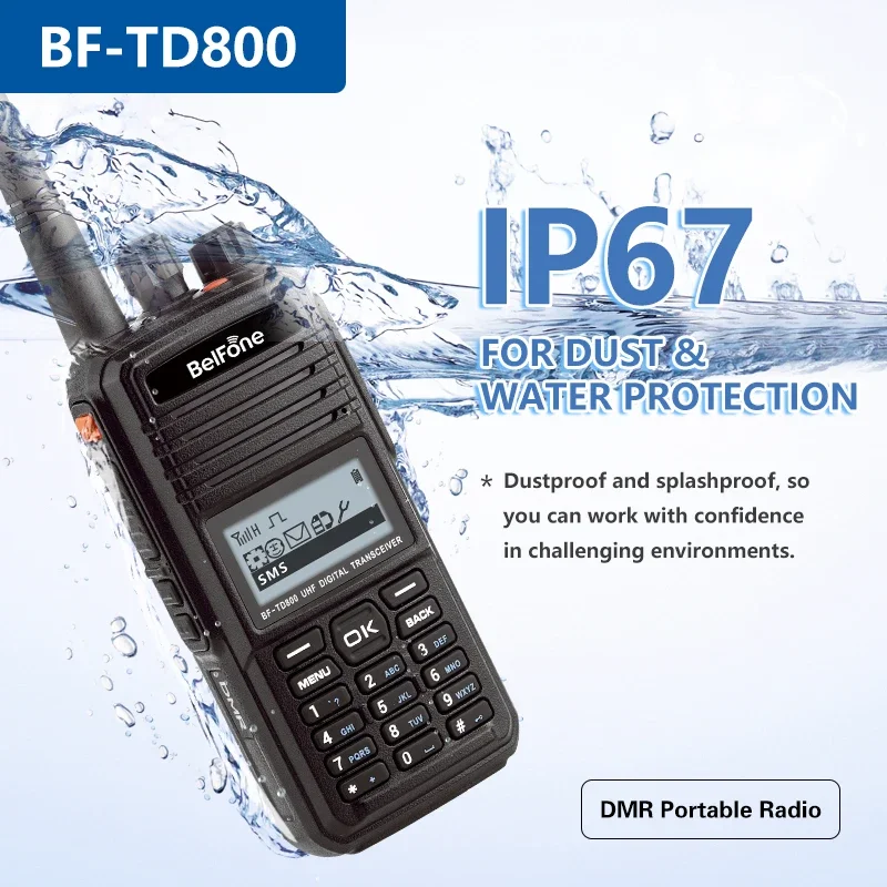 BelFone BF-TD800 DMR Digital Walkie-Talkie Integrated With Gps And Rfid Technology Handheld Portable Two-Way Walkie-Talkie