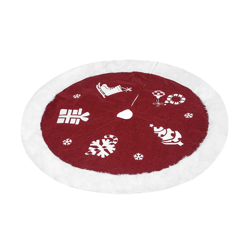 

Christmas Tree Skirt Xmas Decoration Stylish Mat Floor Carpet Apron Base Cover Pad Party Supply Skirts