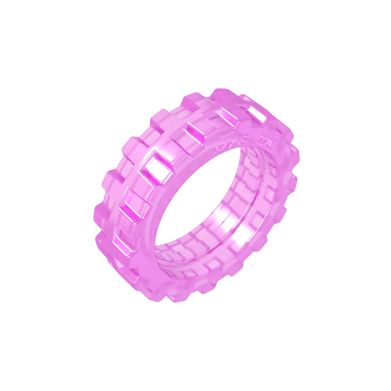 Compatible with Lego 50861 | Gobricks GDS-2203 21×6 City Motorcycle Technical Tyre  Kids Assembly Building Block Toys