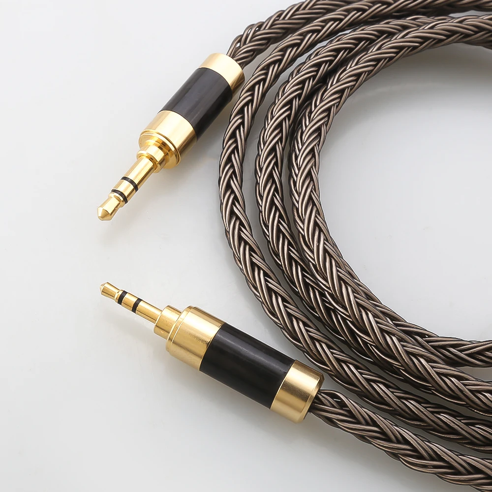 HiFi 16 Core 7N OCC 3.5mm stereo male to 2.5 mm stereo aux male audio input cable speaker line for Headphone sound pc earpiece