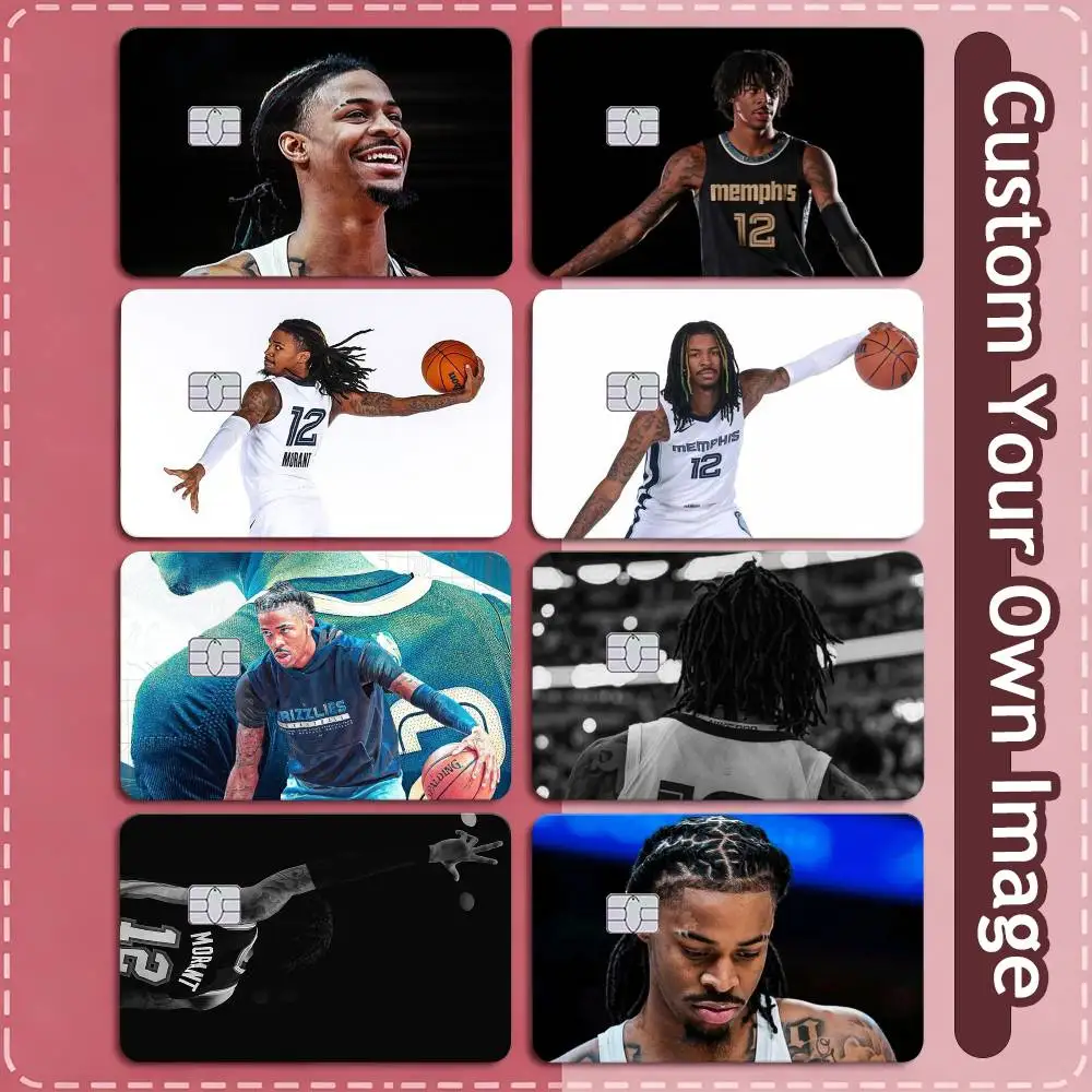 Basketball J-Ja M-Morant 12  Credit Card HD Stickers Small Chip Waterproof Sticker Game Card Decal Gift