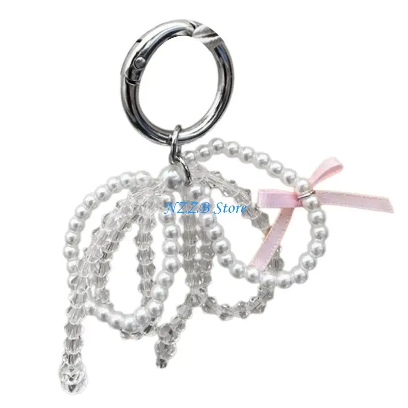 

T21F Stylish Heart shaped Bag Pendant Keychain Phone Charm for Women Purse Backpack