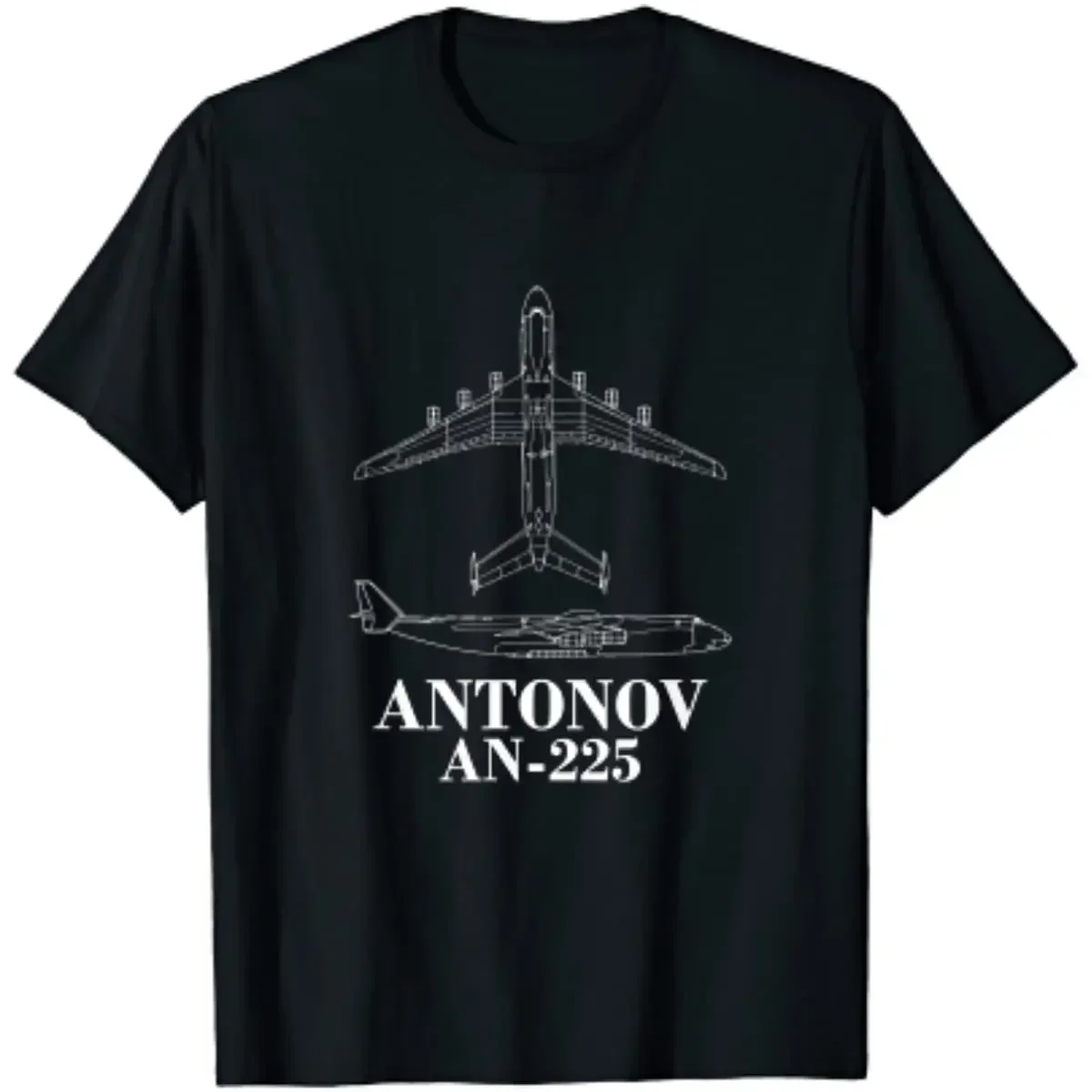Antonov AN 225 The Largest Aircraft In The World Blueprint Men T-Shirt Short Sleeve Casual Cotton O-Neck Summer Shirts
