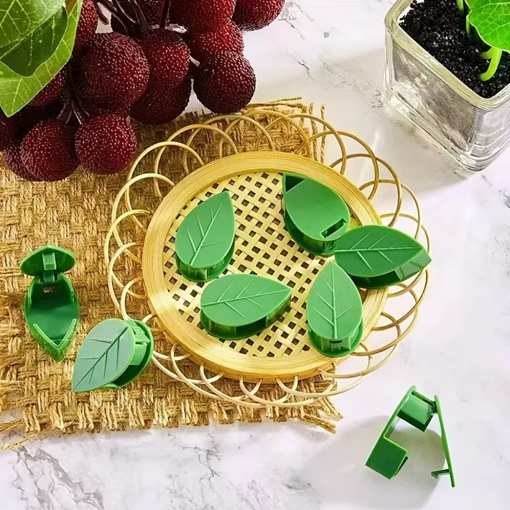 Environmentally Friendly Self-adhesive Plant Fixator with Invisible Leaf Shape, Suitable for Home Decoration and Cable Fixing