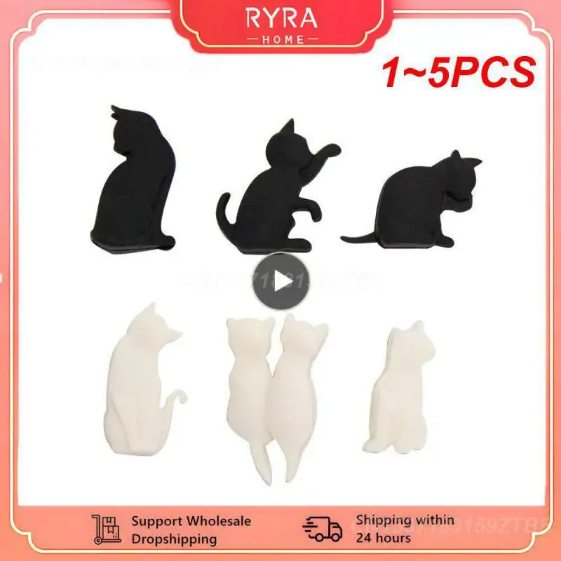 1~5PCS set Silicone Glass Marker Cute Cat Shape Wine Cup Marker Wine Charms Tags Glasses Identifier Marker Cups Bar Party