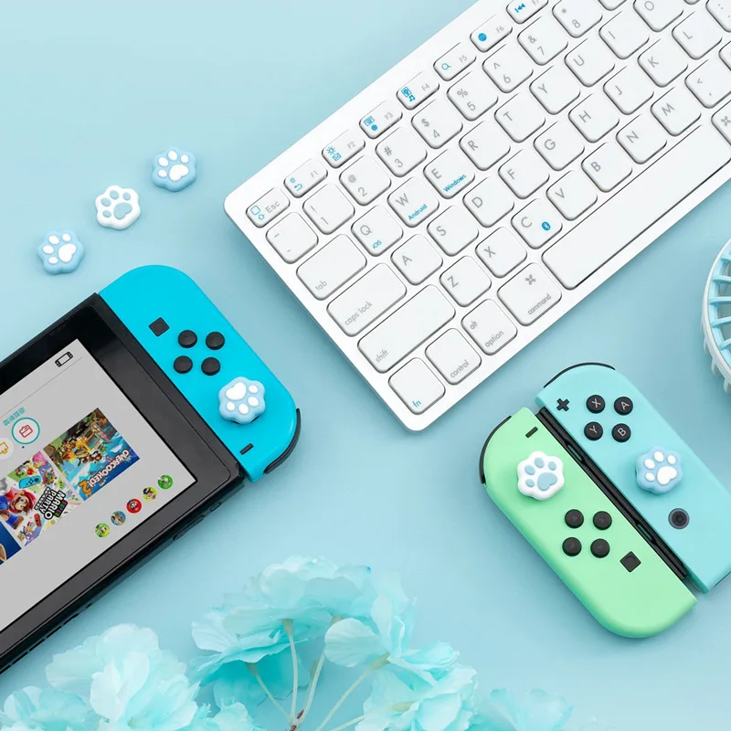 Shaped Cat Paw Thumb Grip Cap Joystick Silicone Protective Cover Controller Thumbstick Case For Nintendo Switch JoyCon NS Lite