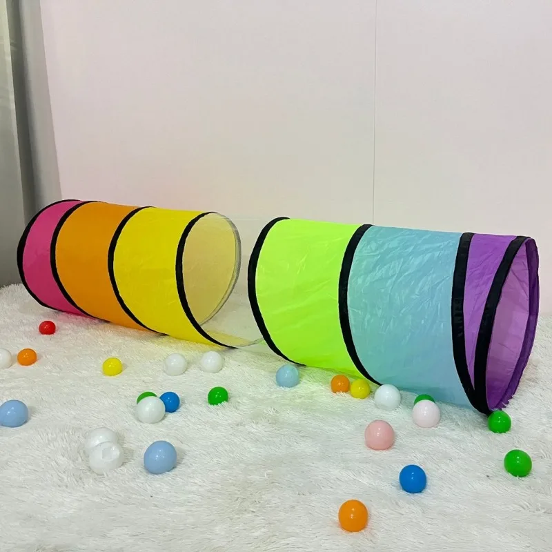 

Детская палатка, солнечная радуга, детский туннель для бурения, детский ползающий проход, портативная складная палатка