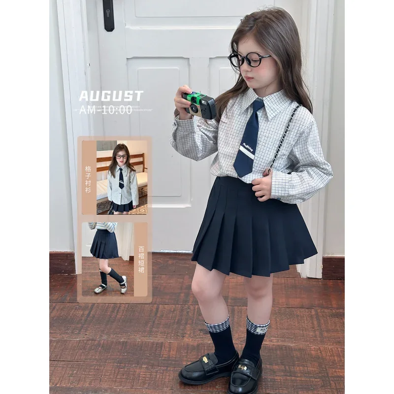 

2025Boys and Girls Spring and Autumn New Korean Style Casual College Style Shirt Tops