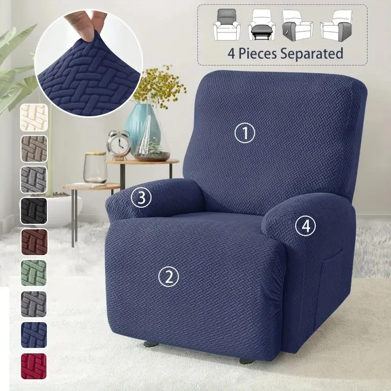 Recliner Chair Cover Washable Rhombic Recliner Sofa Cover For Armchair Slipcover And Relax Elastic Couche Protect Cover