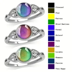 Moon Stone Color Changing Mood Ring, Fashion Jewelry Men's Gift