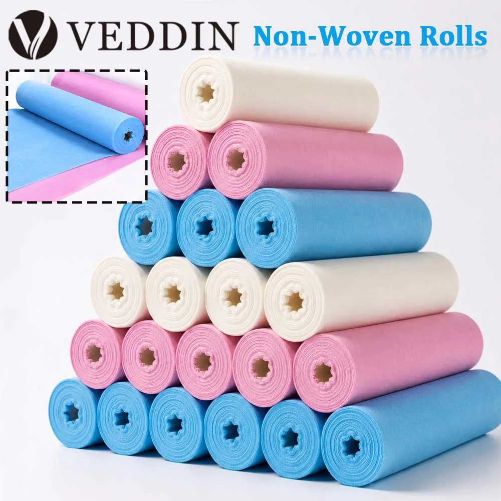 Non Woven Fabric Roll Soft Breathable Material Perforated Easy Tear Disposable Sheet Salon Tattoo Beauty Care Cleaning Supply