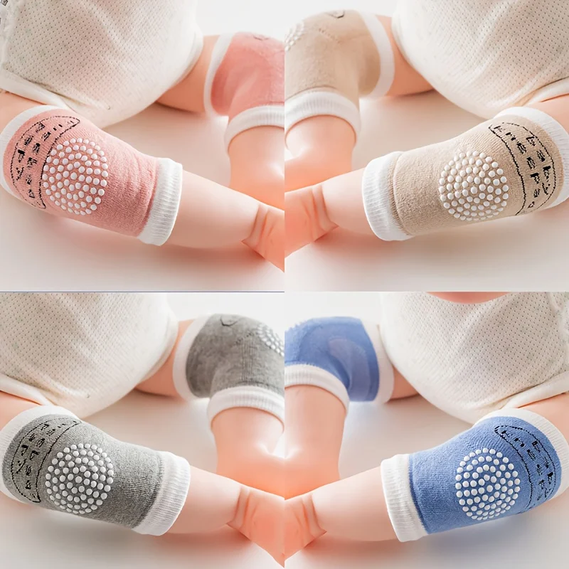 5 أزواج من وسادات الركبة، توزيع مضاد للانزلاق، جوارب للزحف والمشي، مجموعة وسادات للركبة بلون موحد