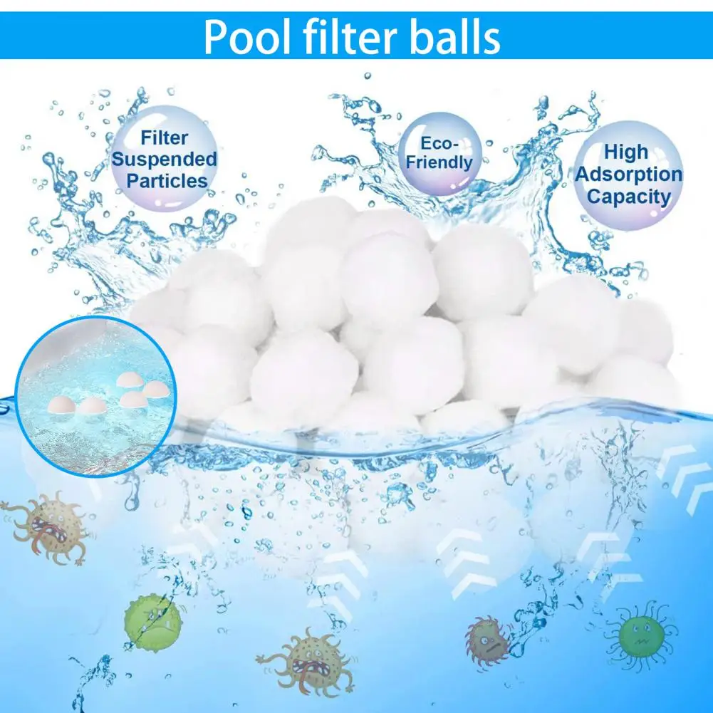 Filtro profesional de alta densidad para piscina, purificador de agua reciclable con bola de absorción de varias impurezas, arena