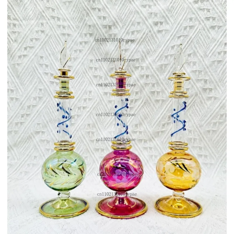 Egyptian Characteristic Flavor Bottle 15cm Essential Oil Bottle Colorful Glass Jewelry Ornament Tourist Souvenir