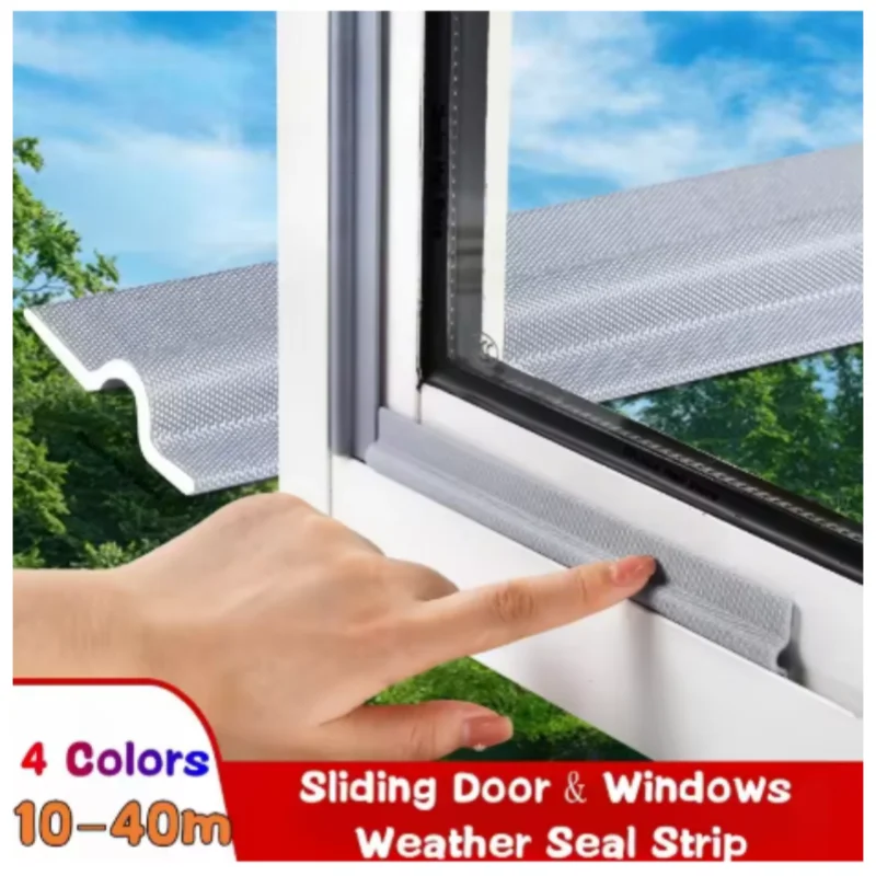 10M-40M Acoustic Foam Sealing Strip for Sliding Doors Windows Self Adhesive Weather Stripping Soundproof Cotton Seal Gap Filler