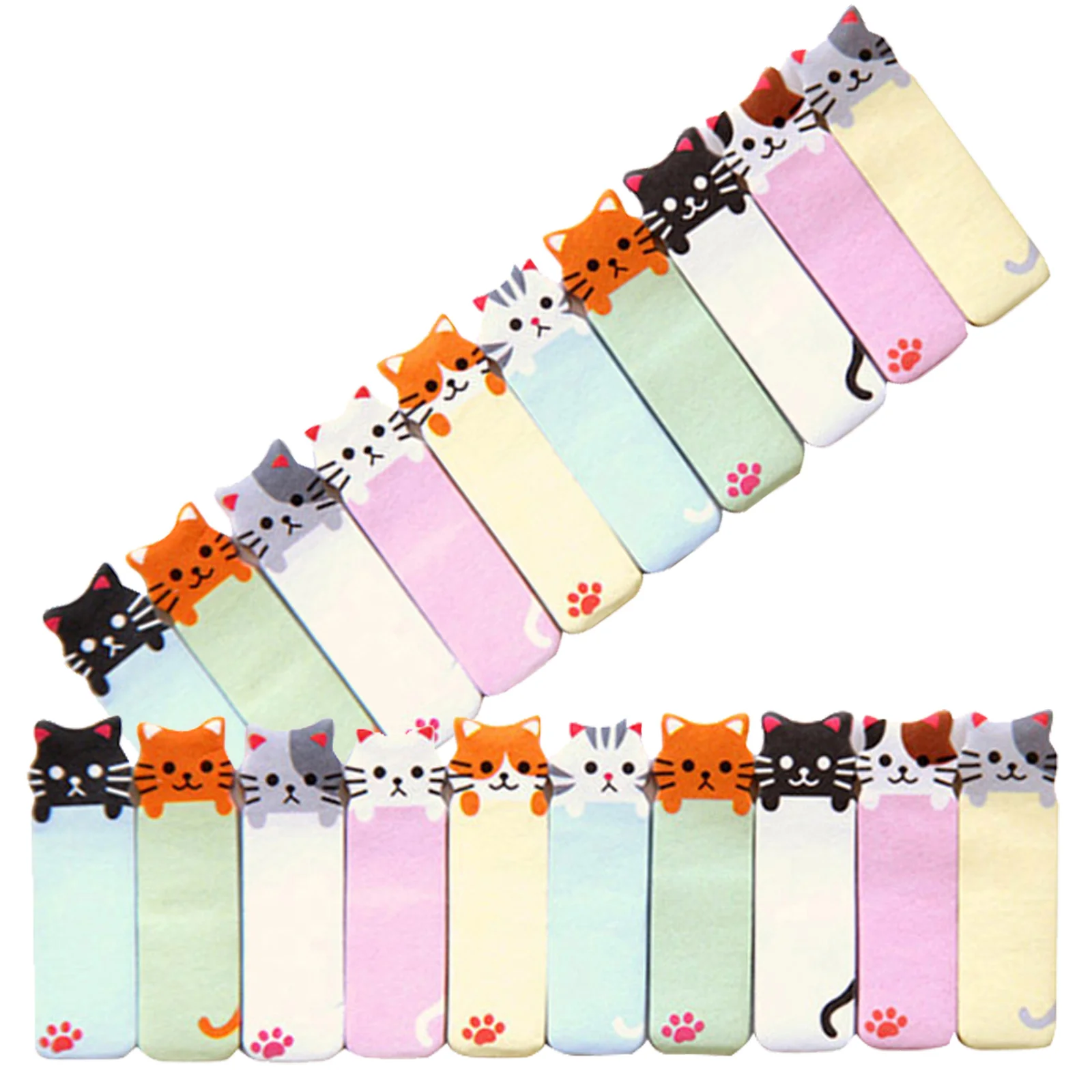 Cartoon Paper Sticky Notes, Marcador, Blocos, Memo Post adesivos, 2 Set