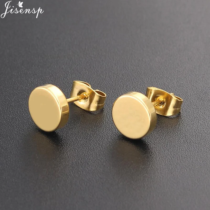 4Pairs/Lot Tiny Stainless Steel Geometric Earrings Set for Women Men Cute Ear Cartilage Piercing Jewelry Punk Gift Brinco 2024