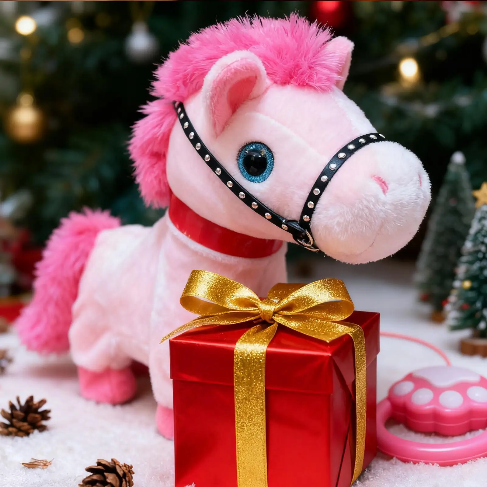 لغرفة النوم الكهربائية القطيفة الحصان التعليمية مع حبل الرصاص الأطفال لعبة كهربائية المشي الحصان لمرحلة ما قبل المدرسة المراهقين أكثر من 3 #4