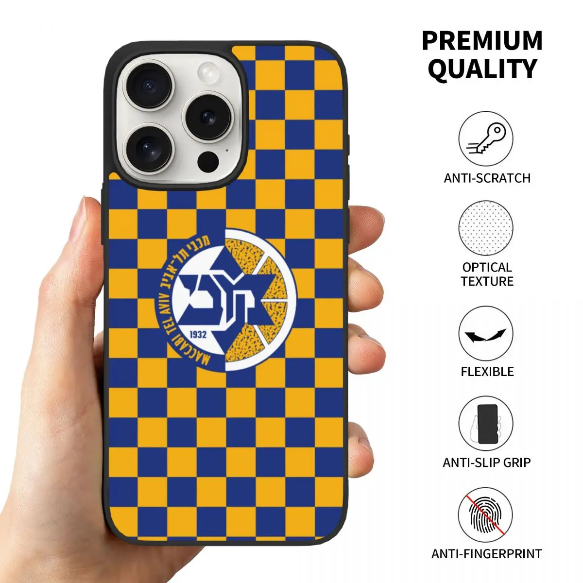 Israel Maccabi Tel Aviv Bc Apple Pc Telefoon Case Beschermhoes Draadloos Opladen Beschermhoes