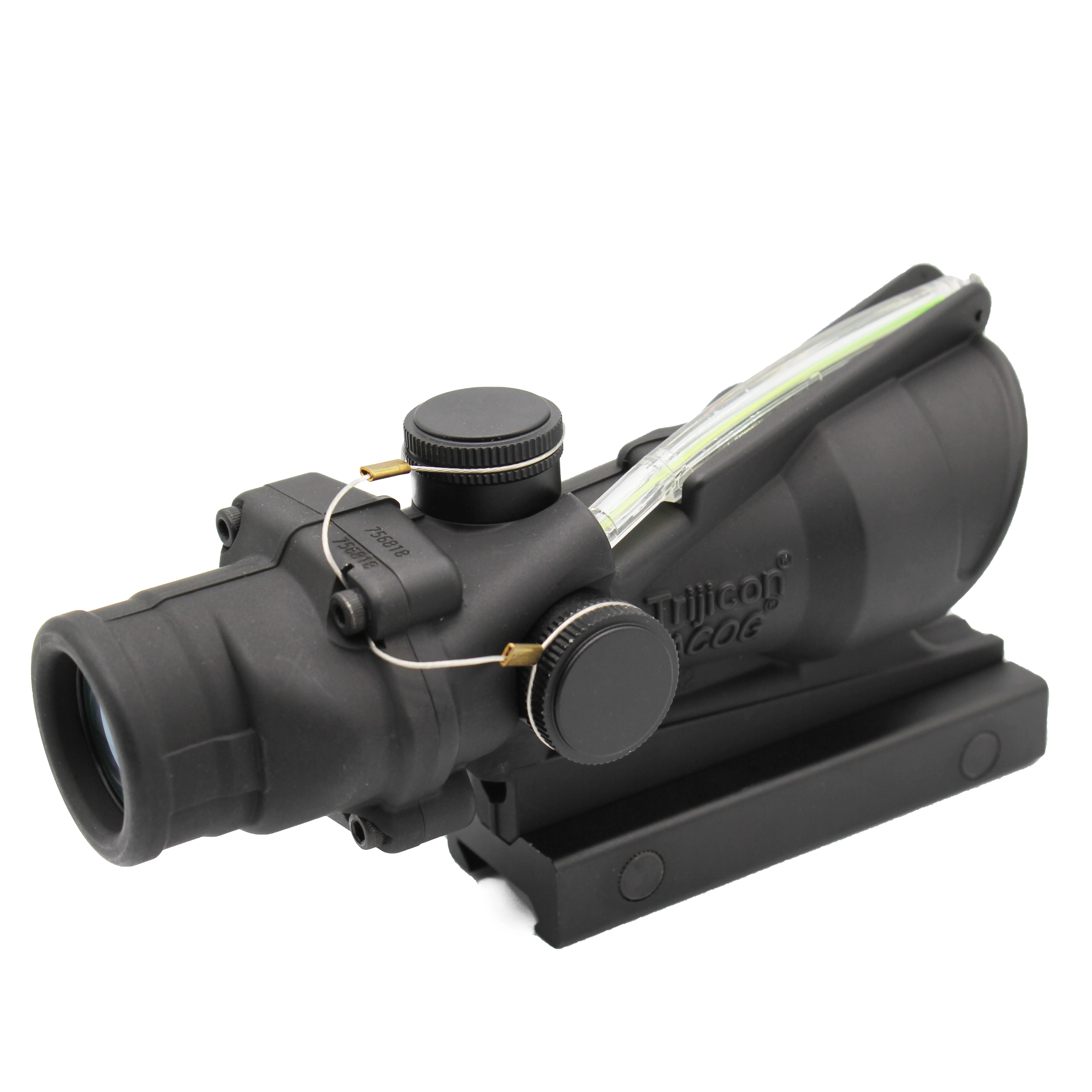 Imagem -06 - Acog Caça Riflescope 4x32 Fibra Iluminada Escopo Chevron Vermelho e Verde Rmr Red Dot Sight Logotipo em Relevo e Kill Flash