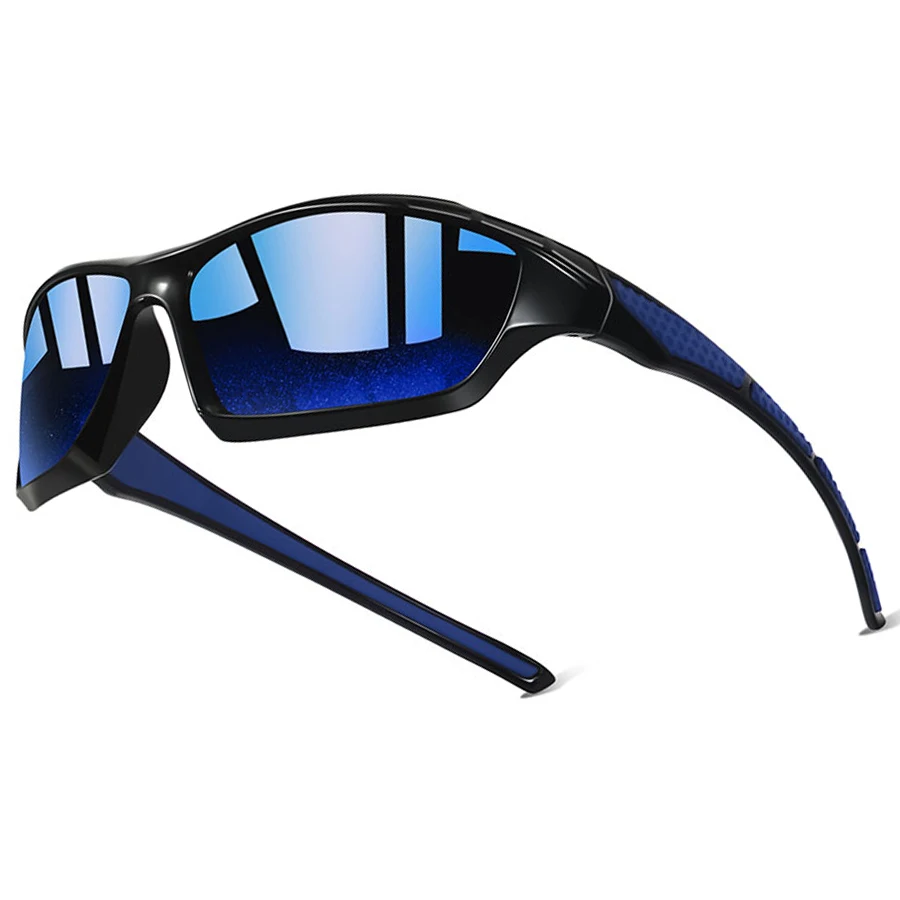 Modische Vintage-Sonnenbrille mit Farbverlauf für Outdoor-Sport, Schutzbrille zum Laufen, Angeln, Wandern für Männer und Frauen