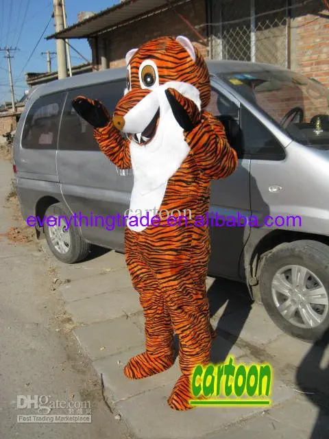 Disfraz de Mascota de dibujos animados de tigre de felpa de lujo de espuma para adultos, vestido de fantasía de Navidad, disfraz de Mascota de Halloween, nuevo, gran oferta