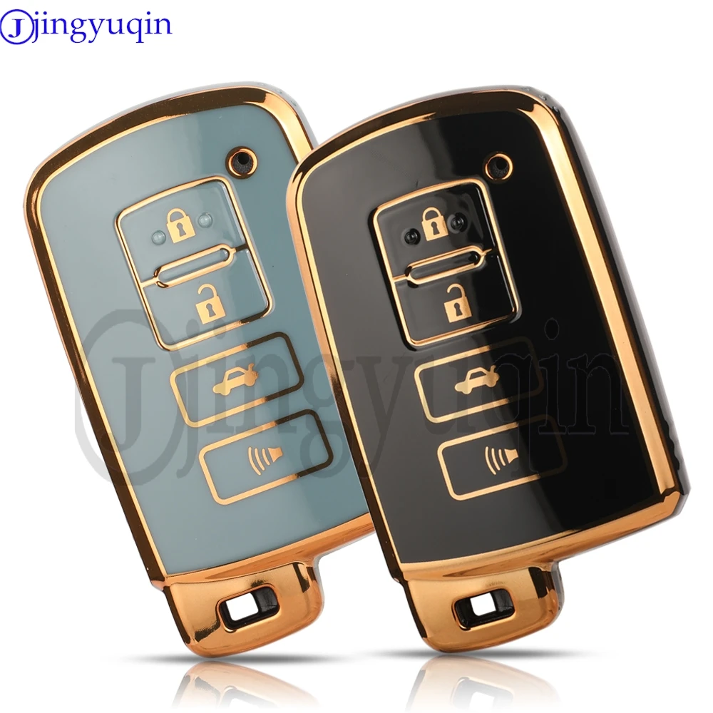 Jingyuqin Fashion TPU Car Key Case Cover For Toyota Corolla Camry RAV4 Highlander Auris CHR Avalon Land Cruiser Accessories