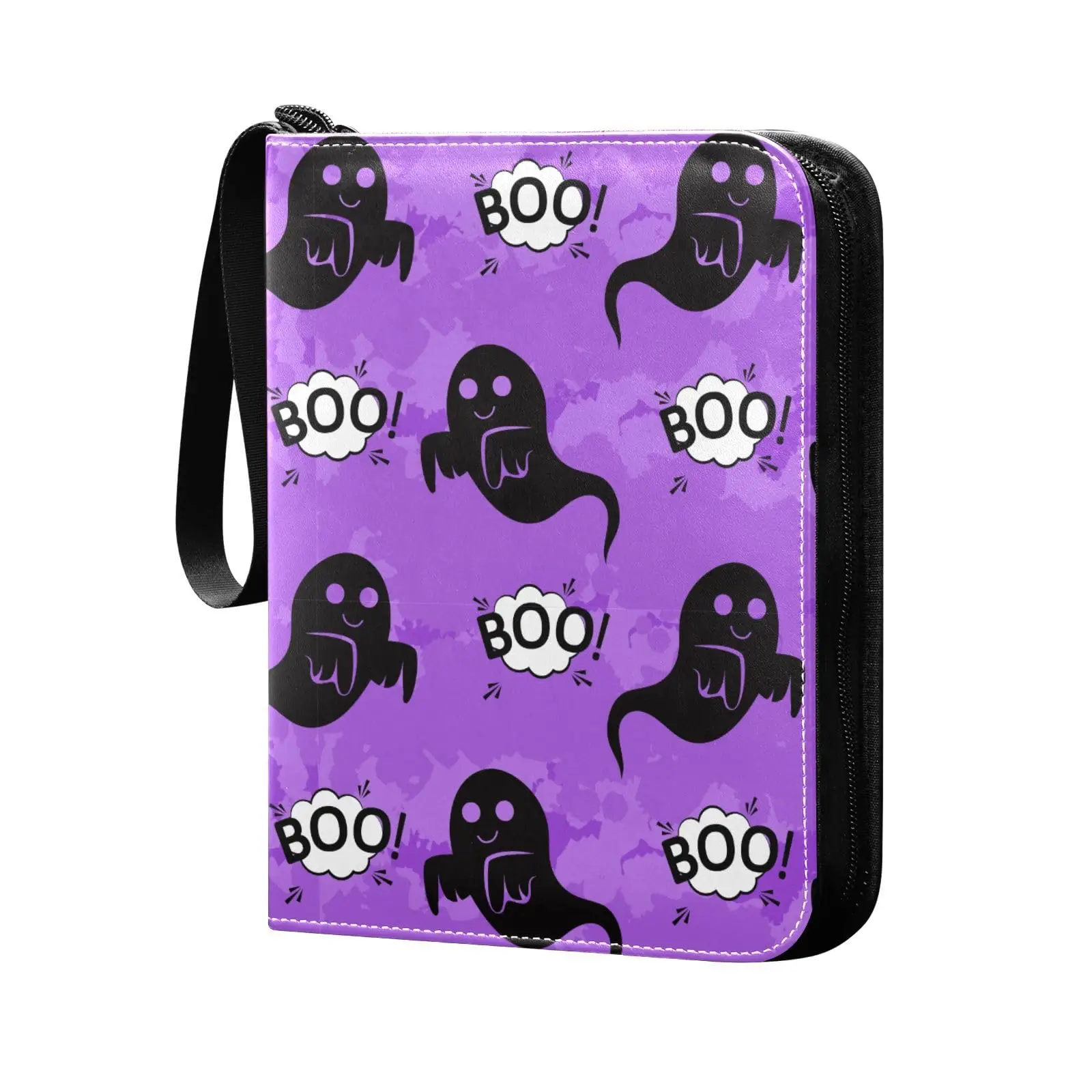 Ghost Cloud Boo Halloween 4 Pocket Card Binder 400 doppelseitiges Taschen album für Sportspiel karten einzigartige Kartensammel-Aufbewahrung