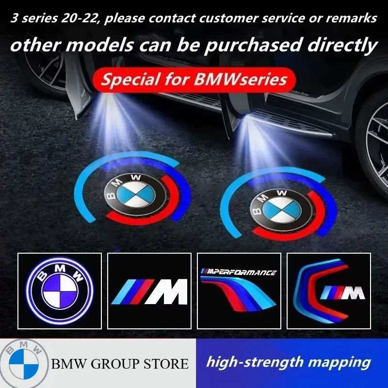 BMW GROUP 4Pcs BMW Car Led Door Welcome Laser Light For 3/5/6/7/1Series Z4 X3 X6 E81 E71 E90 E93 F30 F10 E92 E60 BMW Accessories