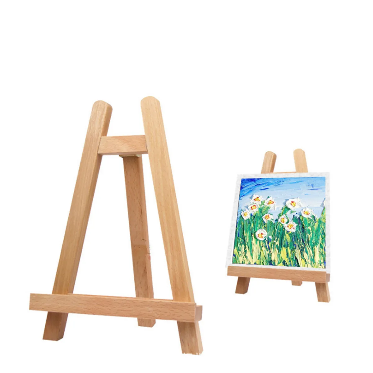 27.5cm Premium Wood Mini Display Easel Stable Tripod Design Tabletop Artist Easel for Photos Art Prints Sketchbooks Students