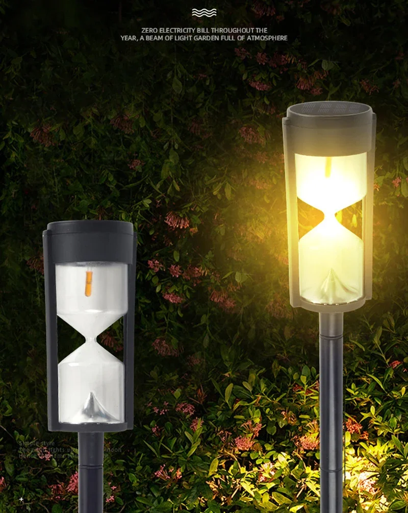 Solar Hourglass Light  Outdoor Waterproof Garden Night Light  Courtyard Decoration  Ground Landscape Light Solar Garden Light