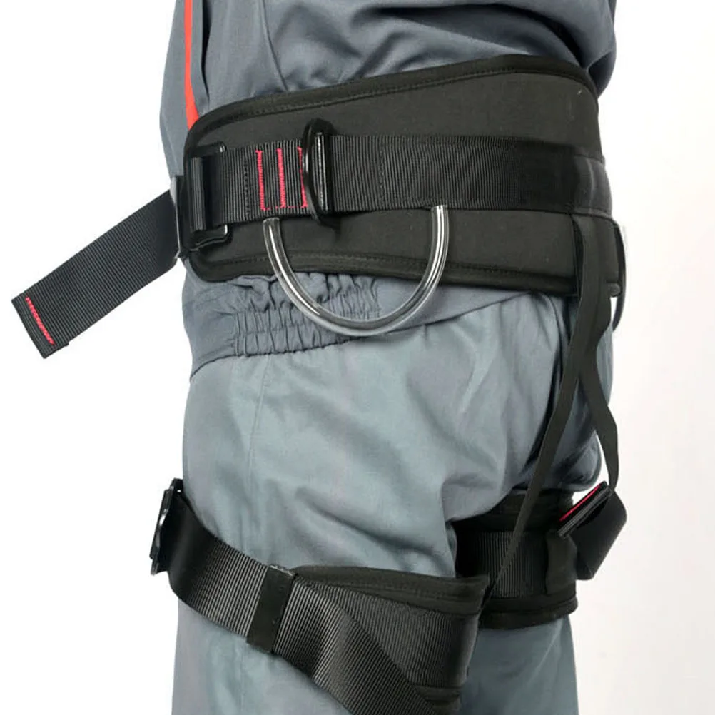 Climbing Safety Belt Mountaineering Harness Downhill Rappelling Waist Leg Adjustable Polyester Durability Lightweight Protection