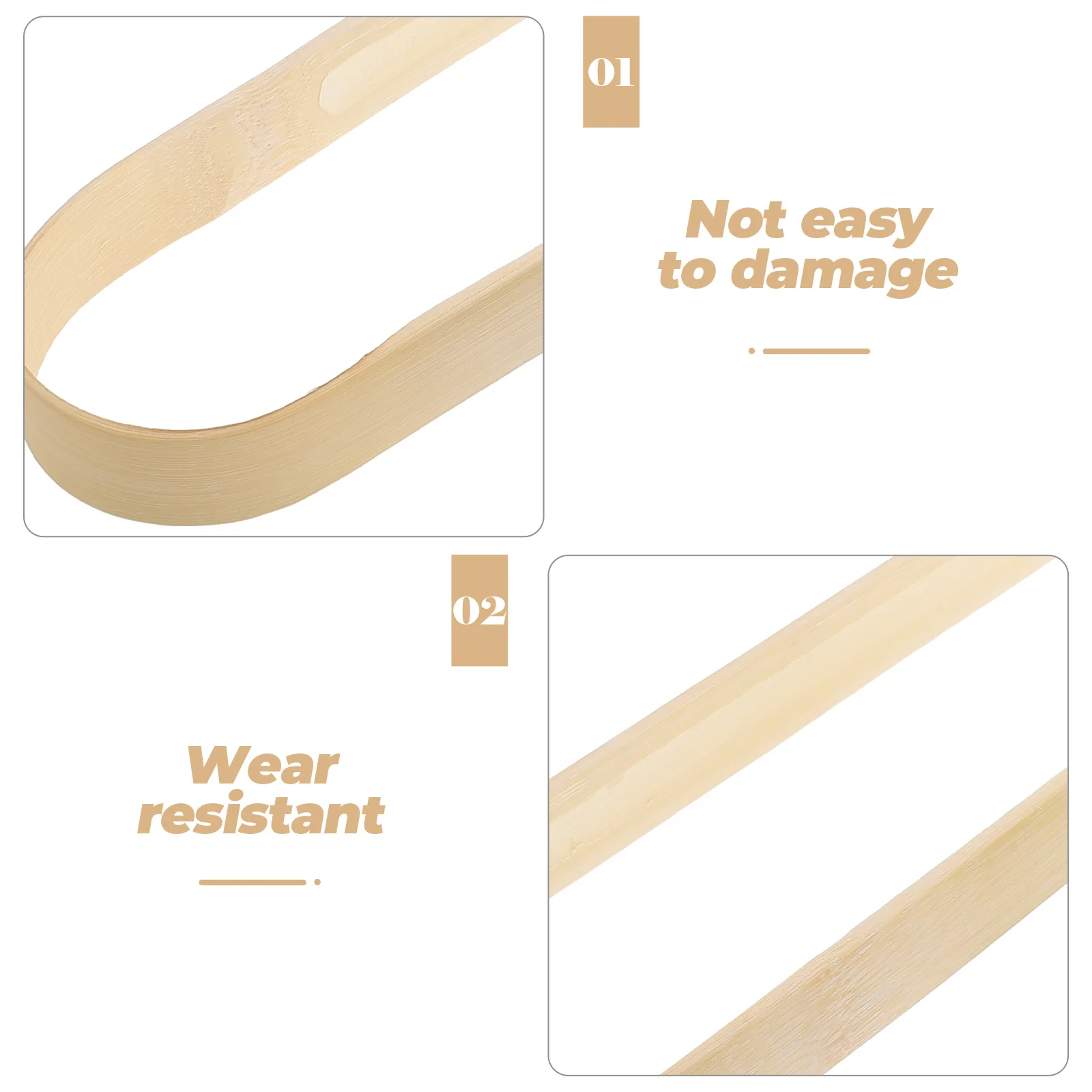 

3pcs Bamboo Kitchen Tongs Strong Smooth Anti-Rust Food Clips For Cooking Baking Grilling Air Fryer Portable