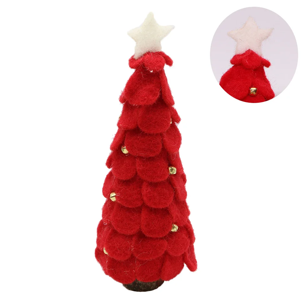 

Christmas Tree Size L Red Layering Desktop Ornament Creative Festive Xmas Decorative Accessory for Bedroom Living Room Office