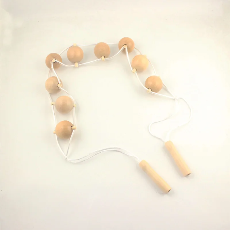 

1PC 110CM Healthy Wood Back Massage Roller Rope Self Massage Tools for Neck Leg Back Pain Relief