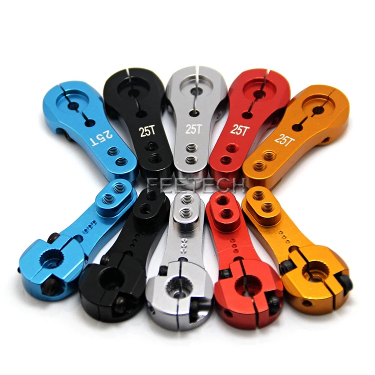 2 Stuks Aluminium 25T Metalen Stuurservo Arm Hoorn Voor Futaba Feetech Savox Xcore HL Hsp Hd Power rc Auto Onderdelen