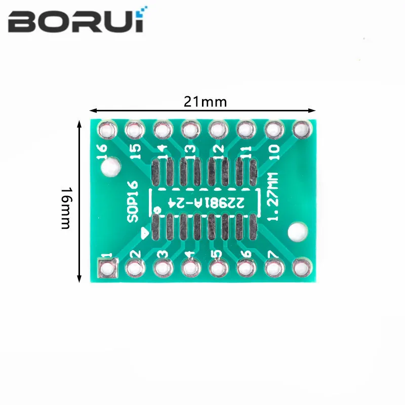 10PCS TSSOP16 SSOP16 SOP-16 SOP16 zu DIP16 Transfer Board DIP Pin Board Pitch Adapter PCB