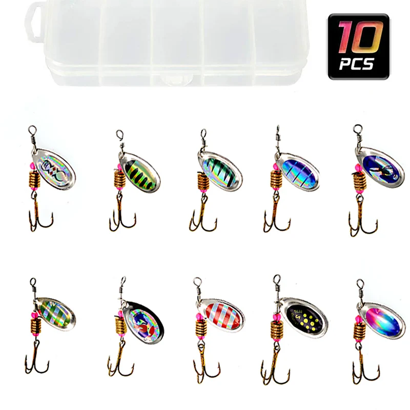 Metal Spoon Spinner Lure 2 to 8g 3.5g 10pcs/Lot Spoonbait Crankbaits Fishing Wobblers For Pike Crochet Set Bait Tackles