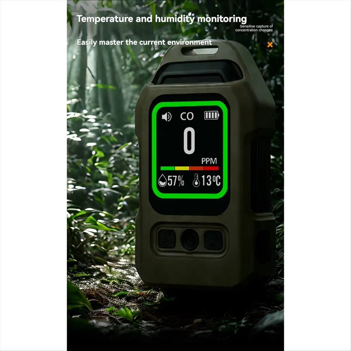 Carbon Monoxide Detector,Portable CO Detector for Travel,Mini Carbon Monoxide Monitor,RV CO Alarm Temp/Hum Sensor