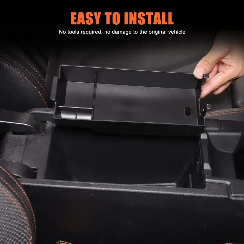 

For BMW 1 2 Series 2020-2024 F40 F44 ABS black car center console armrest box storage box mobile phone tray interior accessories