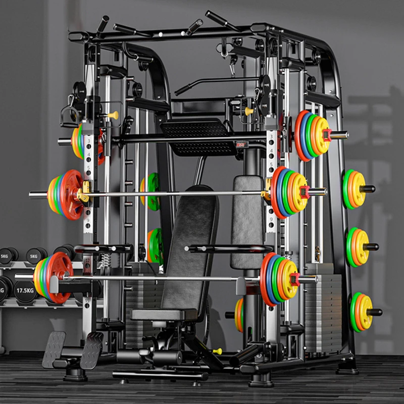Commercial and Home Fitness Smith Machine Multi-Function Gym Equipment for Strength Training