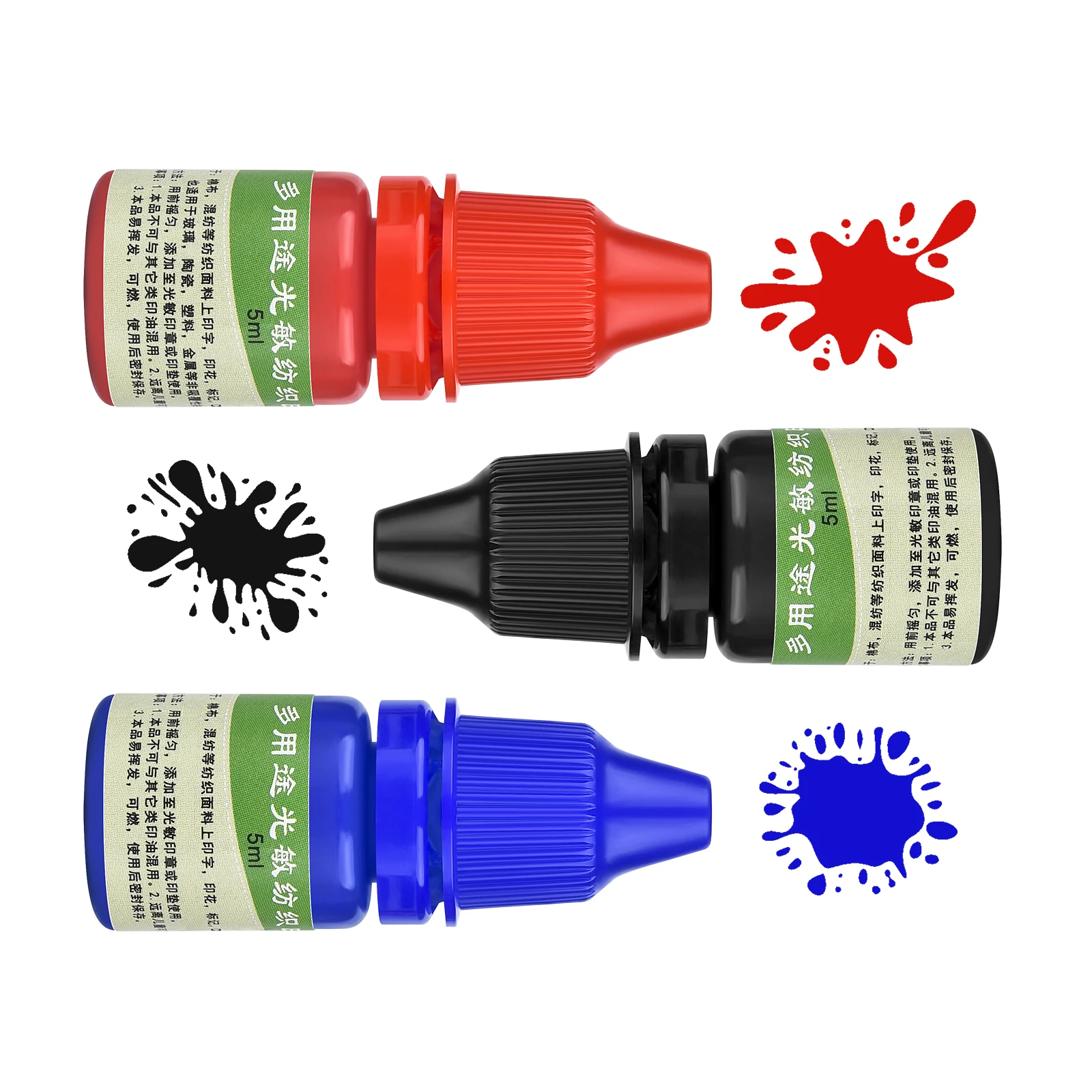 5ml/Bottle Textile Photosensitive Refill Ink DIY Fabric Seal Stamp Printing Oil For Clothes Stamp Wood Metal Paper