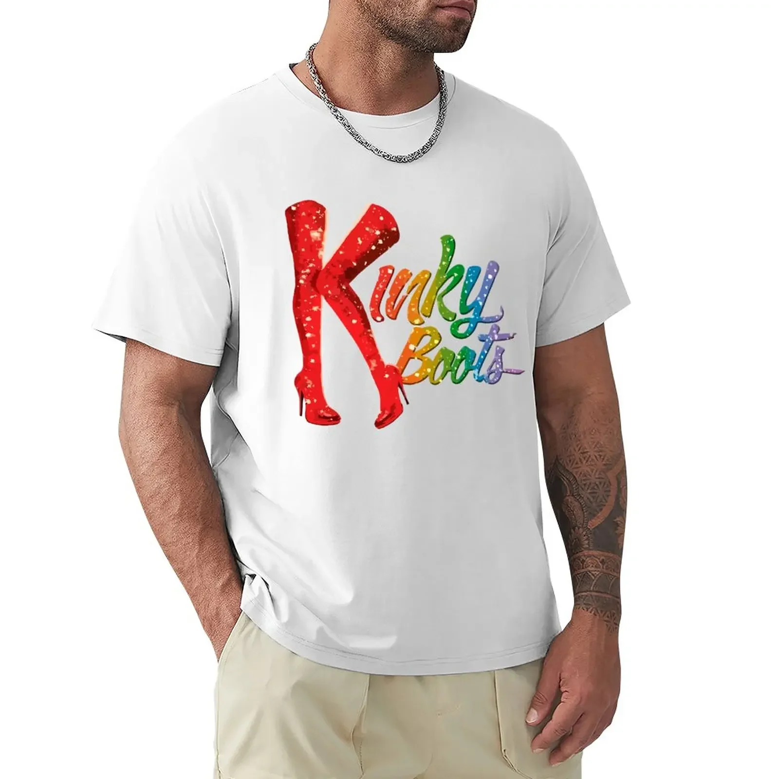 Kinky Boots Pride Logo T-Shirt plus sizes tees mens graphic t-shirts hip hop