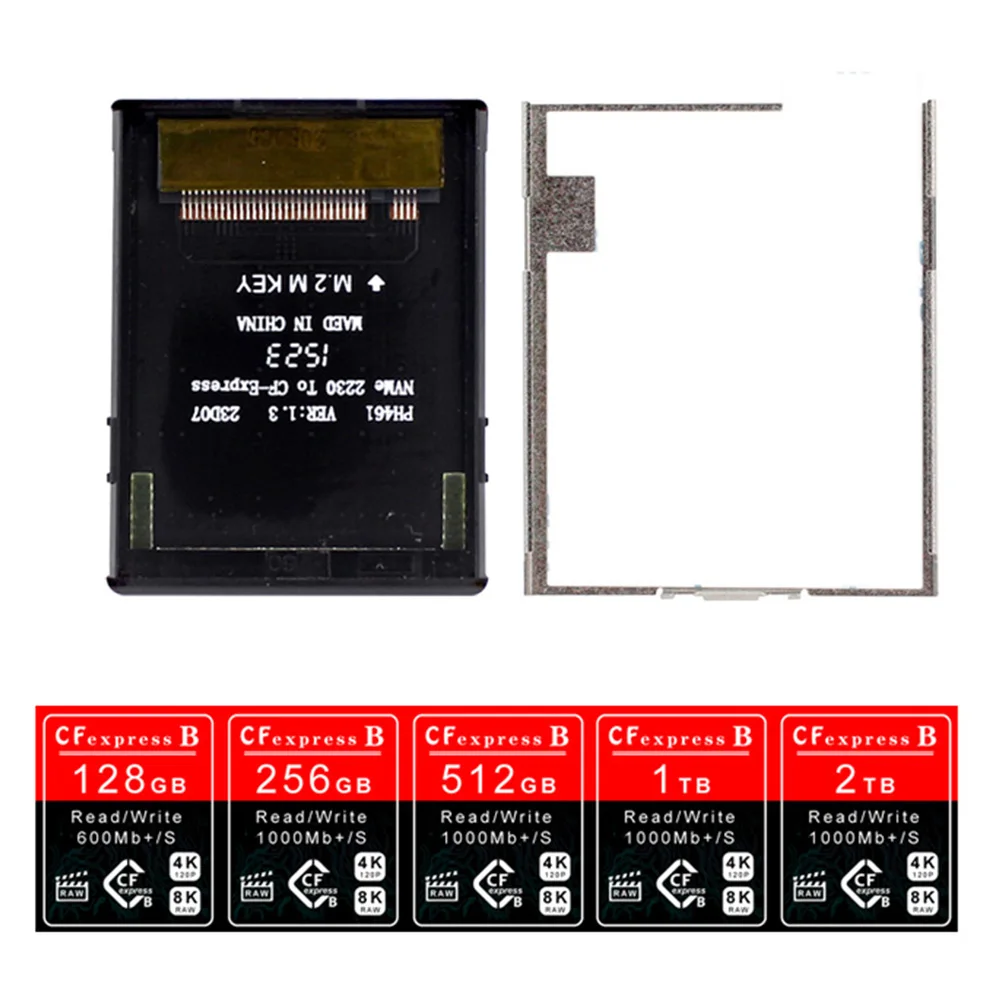 CF-Express Type-B to M.2 NVMe 2230 M-Key SSD Adapter PCIe 4.0 Expansion Memory CFexpress Card For Camera Photography Studio