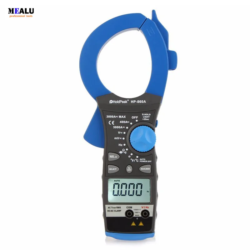 HoldPeak HP-860A True RMS 3000A Auto Range Clamp Meter/ High Current Digital Clamp Multimeter