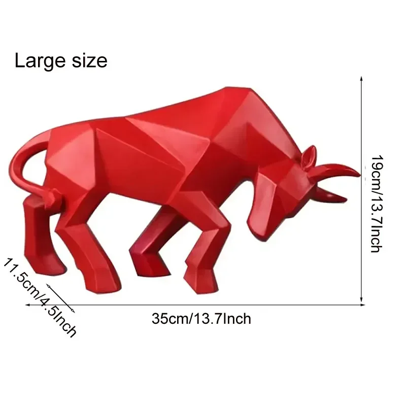Nordic Resin Bull Statue 11